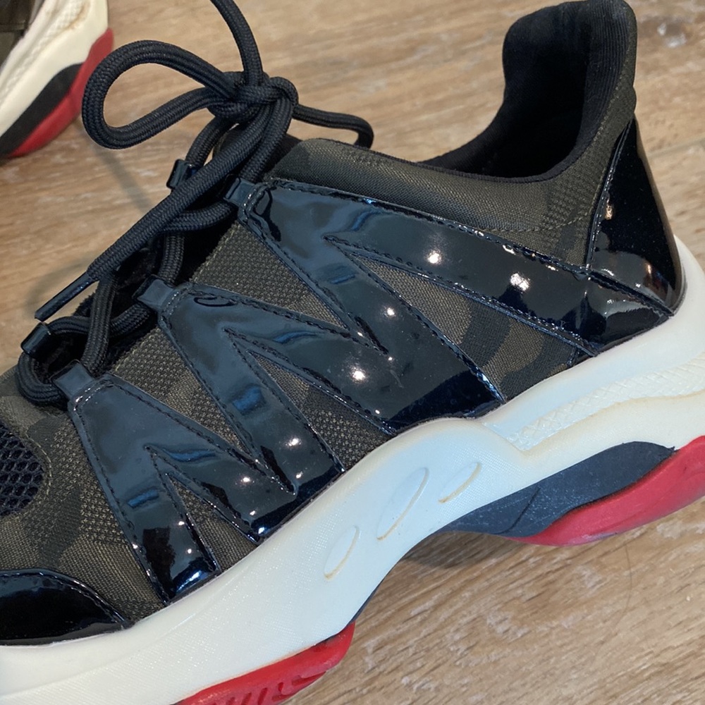 Women’s Steve Madden Maximus black tennis shoes sneakers 10 - Picture 4 of 6